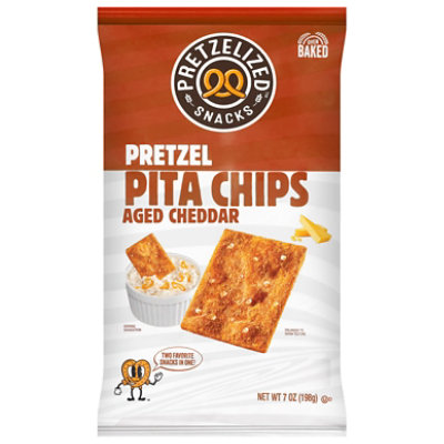 Pretzelized Snacks Chips Pretzel Pita Aged Cheddar - 7 OZ - Image 1