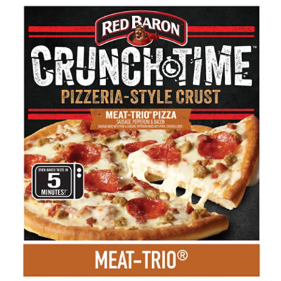 Red Baron Crunch Time Meat Trio Frozen Microwave Pizza 15.37 Oz - 15.37 OZ - Image 1