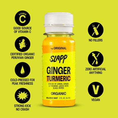 Slapp Original Ginger Turmeric Wellness Shots 4 Count - 4-2 FZ - Image 3