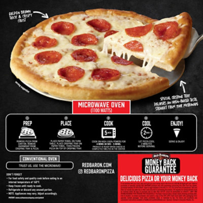 Red Baron Pizza Pepperoni Crunch Time - 14.87 OZ - Image 6
