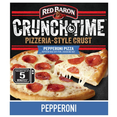 Red Baron Pizza Pepperoni Crunch Time - 14.87 OZ - Image 1