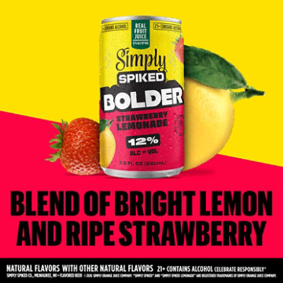 Simply Spiked Bolder Straw Lemon - 7.5 FZ - Image 1