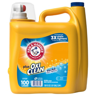 Arm & Hammer He Liquid Detergent Plus Oxi Clean Stain Fighters, Fresh Scent - 130 Fl. Oz. - 130 FZ - Image 1