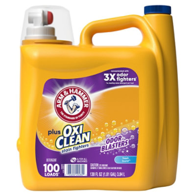 Arm & Hammer Liquid Detergent Plus Oxi Clean With Odor Blasters, Fresh Burst - 130 Fl. Oz. - 130 FZ - Image 2