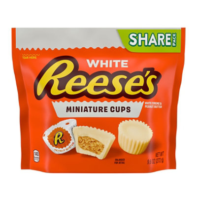 REESE'S Miniatures White Creme Peanut Butter Cups Candy Share Pack - 9.6 OZ - Image 1