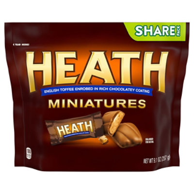 Heath Miniatures Chocolatey English Toffee Candy Share Pack - 9.1 Oz - Image 3