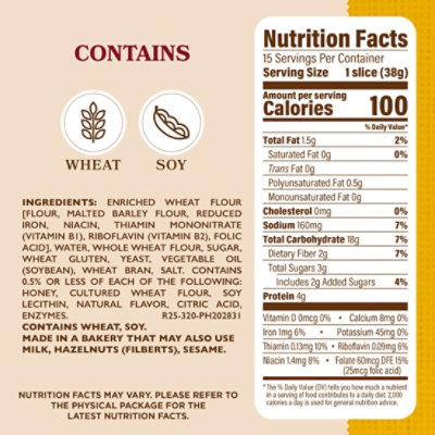 Artesano Golden Wheat Bakery Bread - 20 OZ - Image 2
