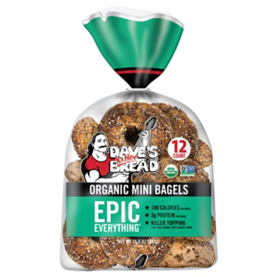 Daves Killer Bread Mini Everything Bagels - 12 CT - Image 1