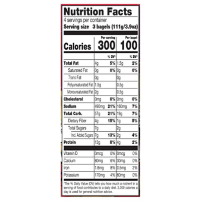 Daves Killer Bread Mini Plain Awesome Bagels - 12 CT - Image 3