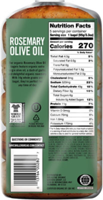 Daves Killer Bread Rosemary And Olive Oil Bagels - 16.75OZ - Image 5