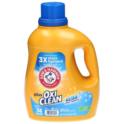 Arm & Hammer Liquid Detergent He Plus Oxi Clean Stain Fighters, Clean Meadow - 96.2 Fl. Oz. - 96.2 FZ - Image 2