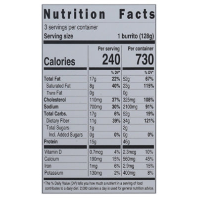 Real Good Foods Burritos Breakfast - 13.5 OZ - Image 4