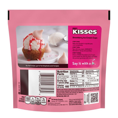 Hersheys Kisses Strawberry Ice Cream Cone Flavored Candy Share Pack - 8.2 Oz - Image 2