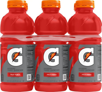 Gatorade Thirst Quencher Fruit Punch Natural Flavor 20 Fl Oz X 6 - 120 FZ - Image 1