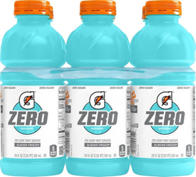 Gatorade Zero Zero Sugar Thirst Quencher Glacier Freeze, 20 Fl Oz X 6 - 120 FZ - Image 1