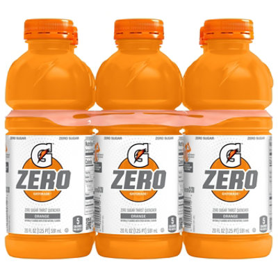 Gatorade Zero Zero Sugar Thirst Quencher Orange, 20 Fl Oz X 6 - 120 FZ - Image 2