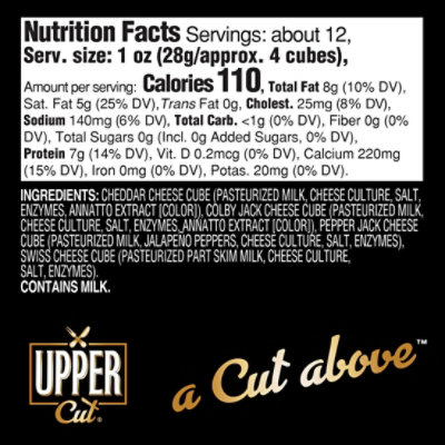Upper Cut Assorted Variety Cubed Cheese Tray - 12 OZ - Image 2