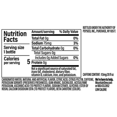 Mtn Dew Dirty Dew Zero Sugar 20fz - 20 FZ - Image 3