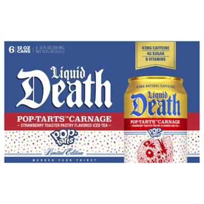 Liquid Death Iced Tea Pop Tarts Carnage 6-12fz - 6-12 FZ - Image 2