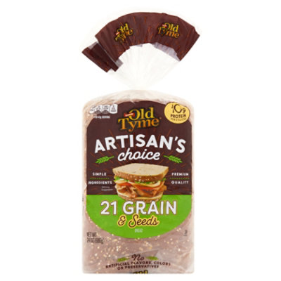 Old Tyme 21 Grain And Seeds Bread - 24 OZ - Image 1