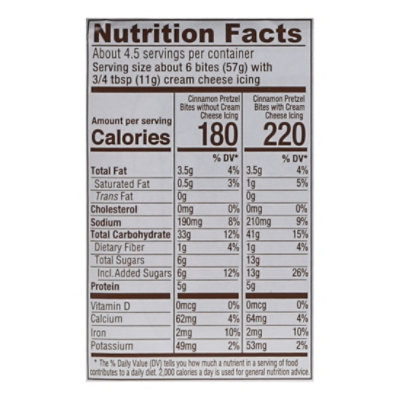 Pretzilla Soft Pretzel Cinnamon Bun Bites Tub With Cream Cheese Icing Cup - 10.5 OZ - Image 3