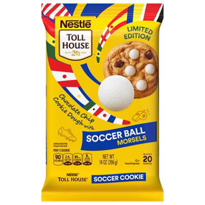 Toll House Refrigerated Cookie Dough Soccer Morsel Chocolate Chip Bar - 14 Oz - Image 1