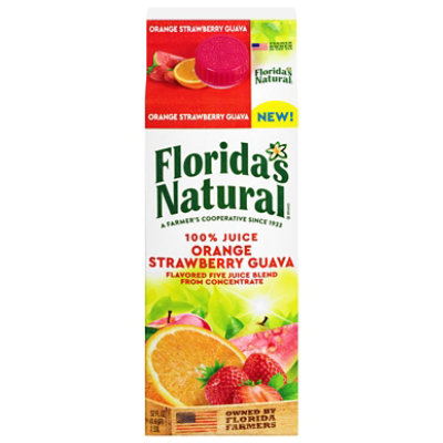 Florida's Natural Orange Strawberry Guava Juice 52fz - 52 FZ - Image 1
