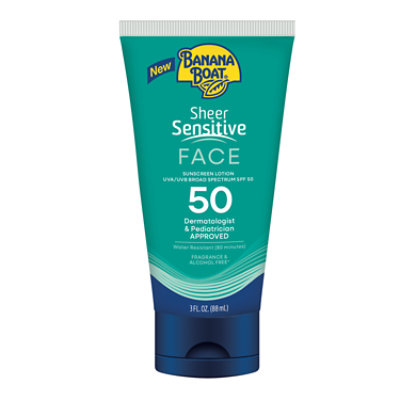 Banana Boat Sheer Sensitive Spf50 Face Lotion 3 Fl Oz - 3 FZ - Image 1