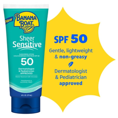 Banana Boat Sheer Sensitive Spf50 Body Lotion 6 Fl Oz - 6 FZ - Image 2