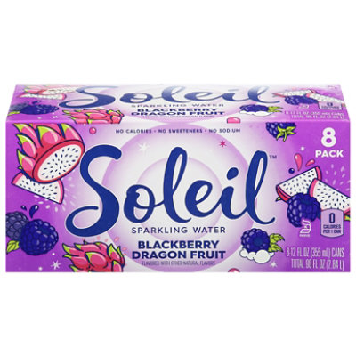 Soleil Water Sparkling Blackberry Dragonfruit 8-12fz - 8-12 FZ - Image 2