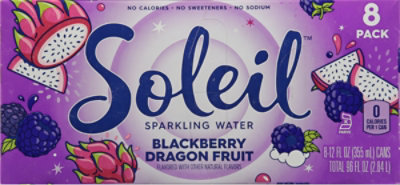 Soleil Water Sparkling Blackberry Dragonfruit 8-12fz - 8-12 FZ - Image 5