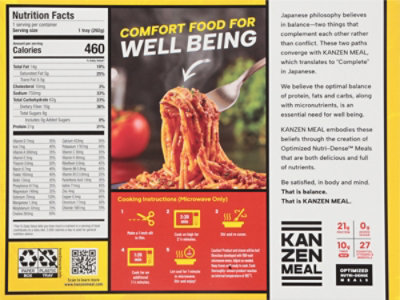 Kanzen Meal Entree Spaghetti Bolognese - 10.3 OZ - Image 5