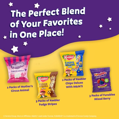 Keebler Mother's Funables Sweet Treats Circus Cookies Chips Delux Fudge Stripes And Funables Fruit - 9.4 OZ - Image 4