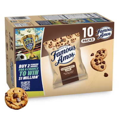 Famous Amos Classic Bite-size Chocolate Chip Cookies 10-count Multipack 10oz 283g - 10-1 OZ - Image 1