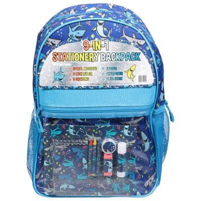 A.D. Sutton & Sons 9 In1 Stationery Backpack Blue - Each - Image 1