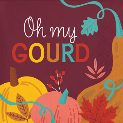 Signature Select Oh My Gourd Beverage Napkins - 16 Count - Image 1