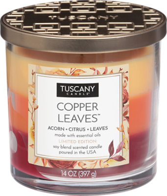 Tuscany Candle Copper Leaves Triple Pour Candle - 14 Oz - Image 1