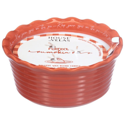 Vh Pumpkin Pie Ceramic Dish Candle - 10 oz - Image 1