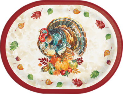 Signature Select Thankful Feast Oval Platter - 8 Count - Image 1