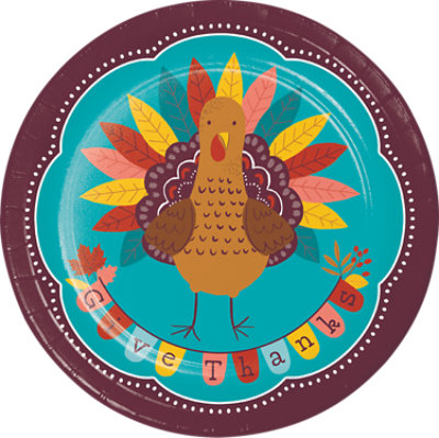 Signature Select Turkey Treat Dinner Plates - 8 Count - Image 1
