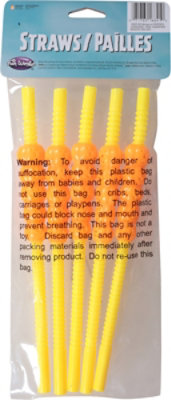 Fun Summerween Straws Yellow - 5 ct - Image 3