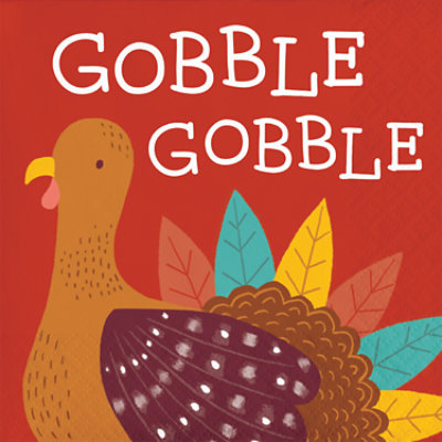 Signature Select Turkey Gobble Beverage Napkins - 16 Count - Image 1