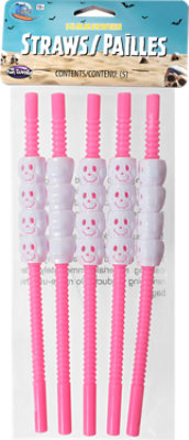 Fun World Summerween Straws Pink - 5 Count - Image 1