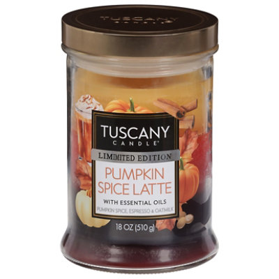 Emp Pumpkin Spce Latte Triple Candle - 18 oz - Image 1