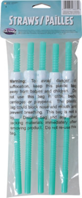 Fun Summerween Straws Teal - 5 ct - Image 3