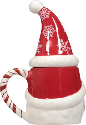 Home Ceramic Santa Mug W Lid - EA - Image 3