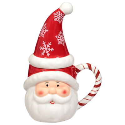 Home Ceramic Santa Mug W Lid - EA - Image 1