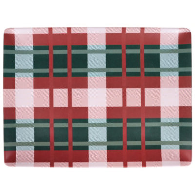 Ssel Melamine Plaid Platter - EA - Image 2