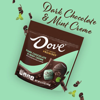 Dove Promises Dark Chocolate Mint Cream Stand Up Pouch 6.74 Ounce - 6.74 OZ - Image 3