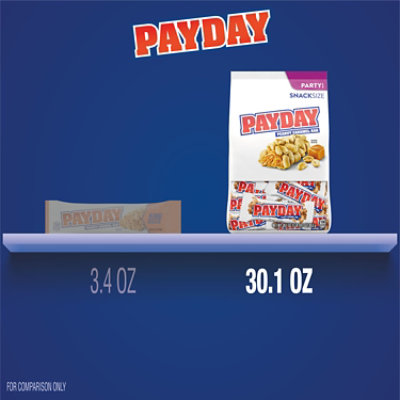 Payday Peanut Caramel Snack Size Candy Party Pack - 30.1 Oz - Image 3